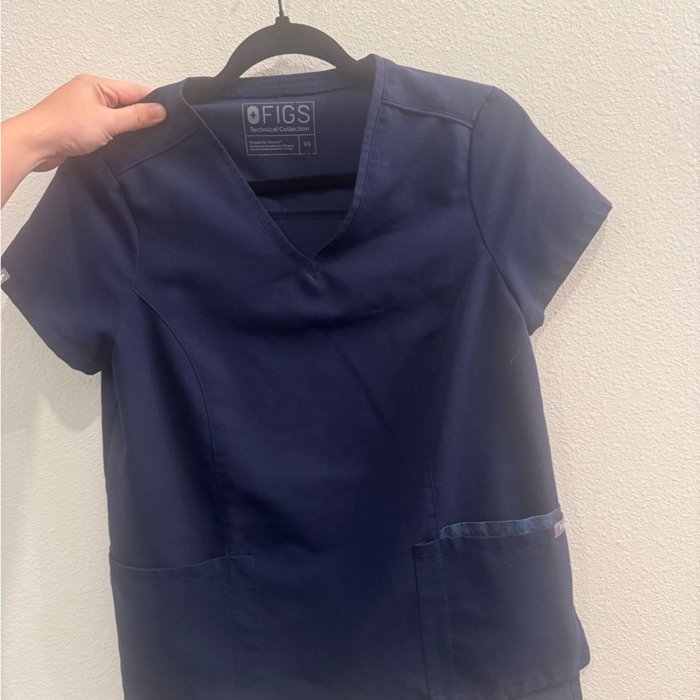 Figs Technical Collection Deep Blue Scrub Top